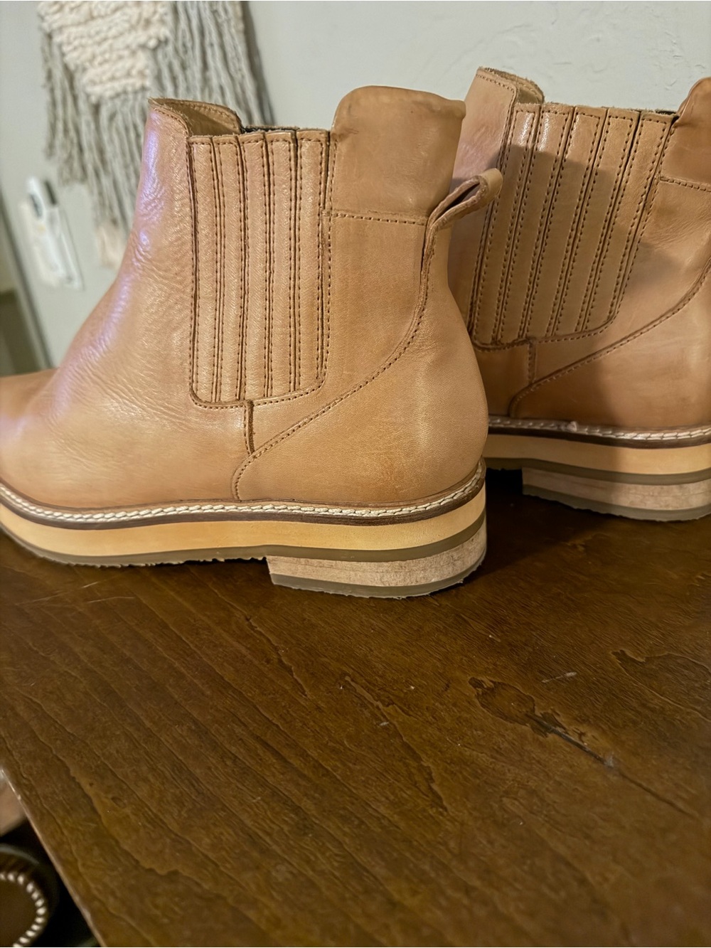 Tan Leather Roolee Boots - Picture 6 of 9